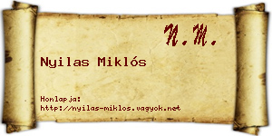 Nyilas Miklós névjegykártya